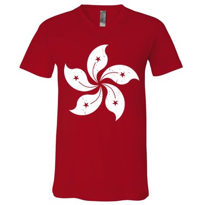 Vintage Hong Kong Flag V-Neck T-Shirt
