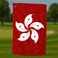 Vintage Hong Kong Flag Golf Towel