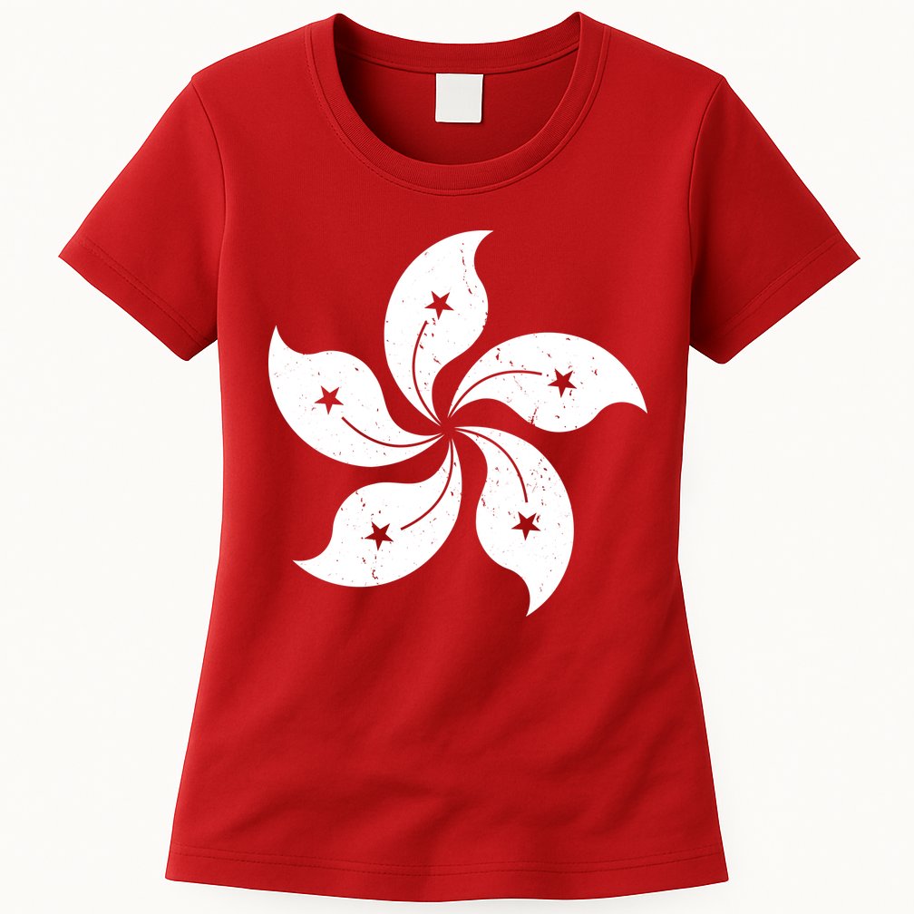 Vintage Hong Kong Flag Womens T-Shirt