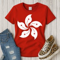 Vintage Hong Kong Flag Womens T-Shirt