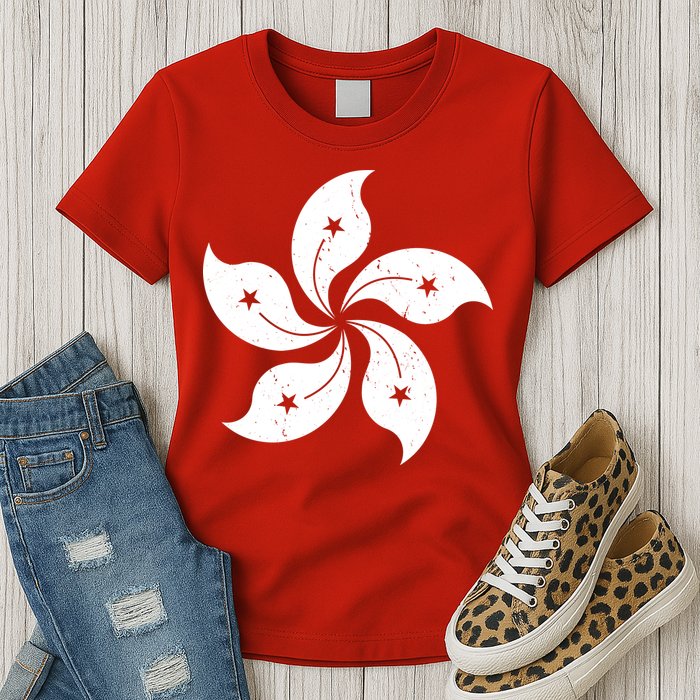 Vintage Hong Kong Flag Womens T-Shirt