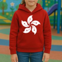 Vintage Hong Kong Flag Kids Hoodie