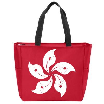 Vintage Hong Kong Flag Zip Tote Bag