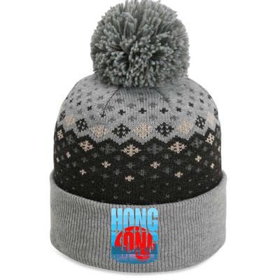 Vintage Hong Kong Skyline The Baniff Cuffed Pom Beanie