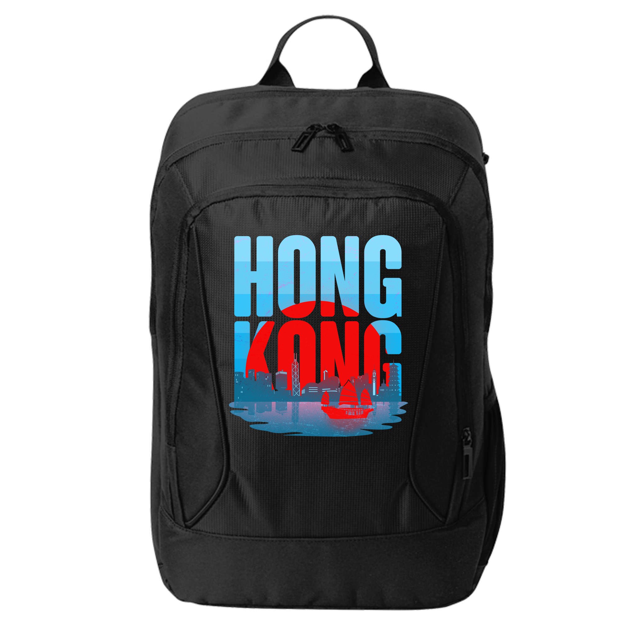 Vintage Hong Kong Skyline City Backpack
