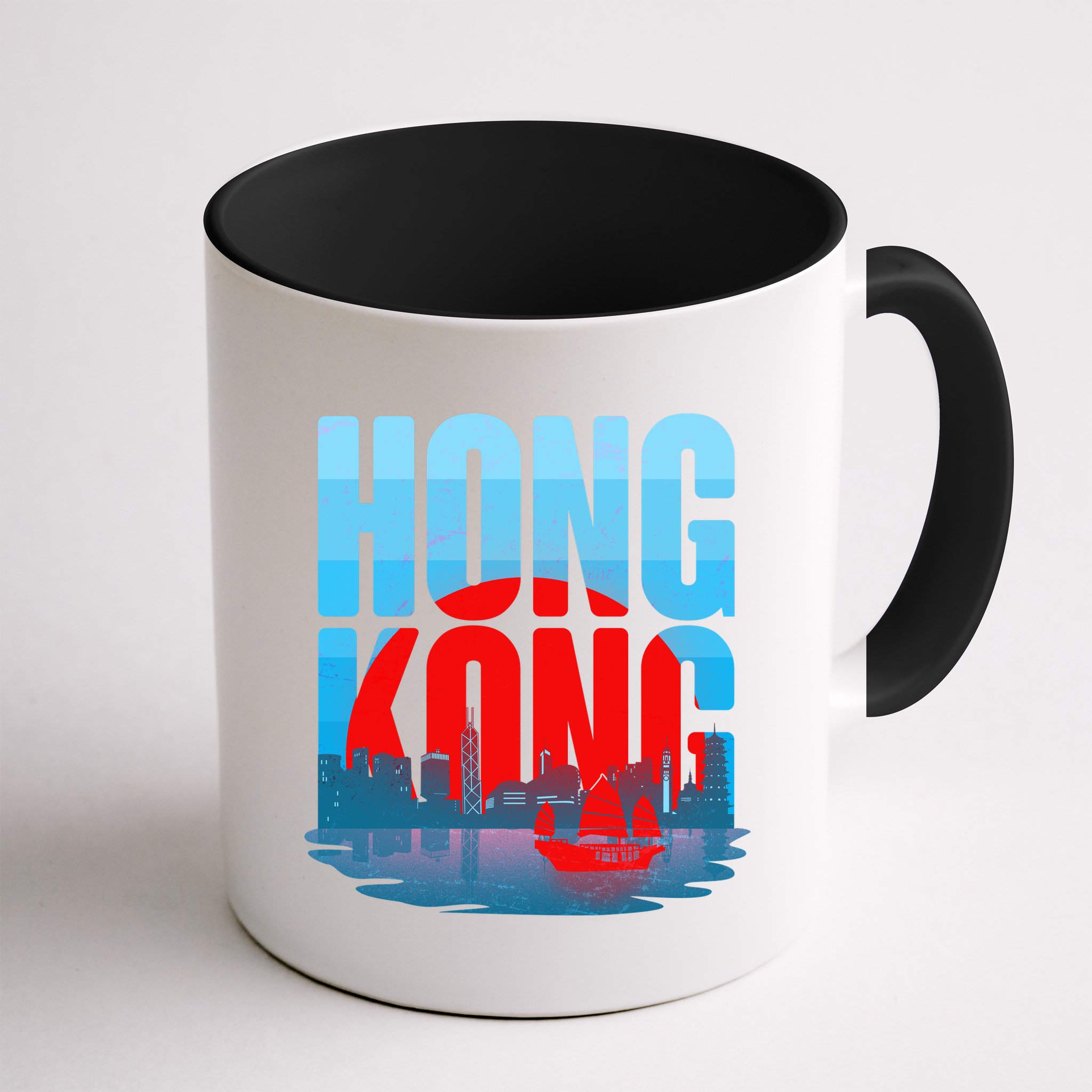Vintage Hong Kong Skyline Mug