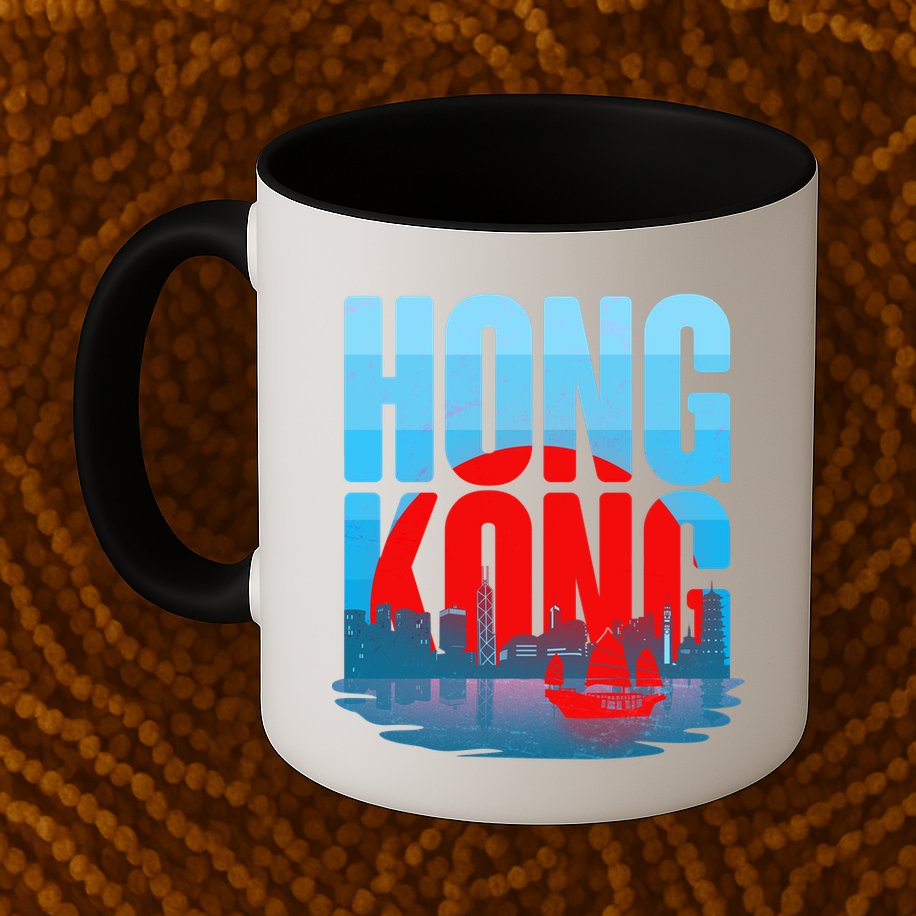 Vintage Hong Kong Skyline Mug
