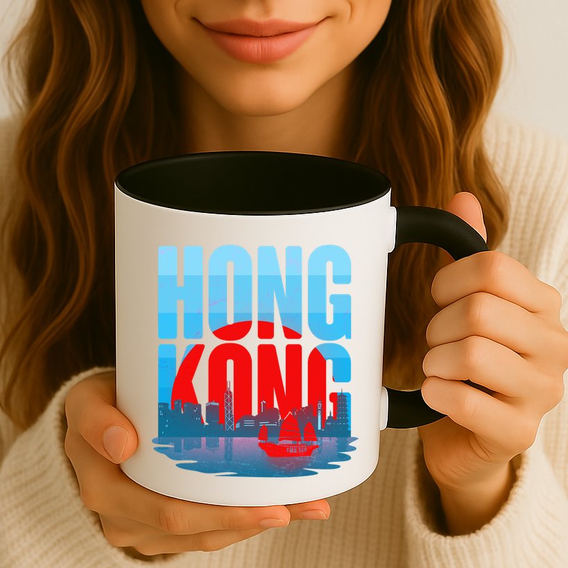 Vintage Hong Kong Skyline Mug