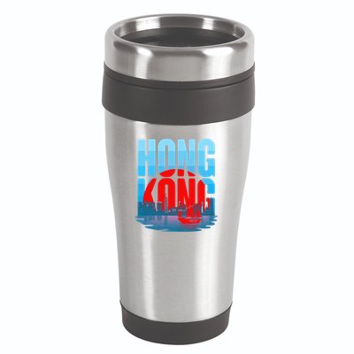 Vintage Hong Kong Skyline 16oz Travel Tumbler