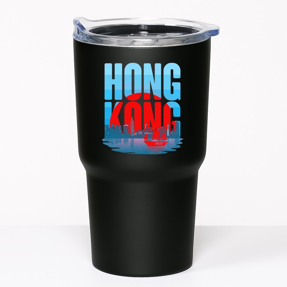 Vintage Hong Kong Skyline Tumbler