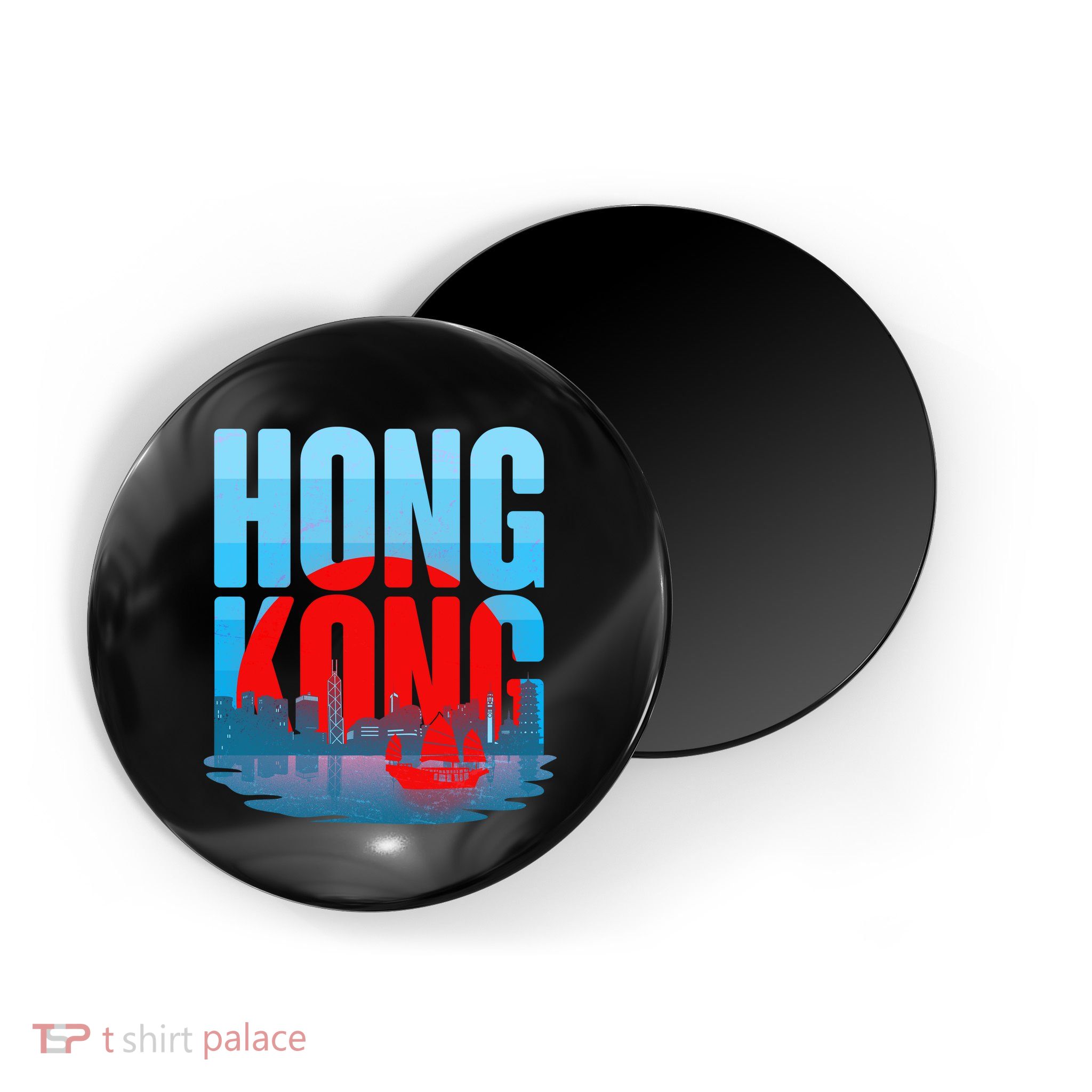Vintage Hong Kong Skyline Magnet
