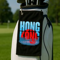 Vintage Hong Kong Skyline Golf Towel