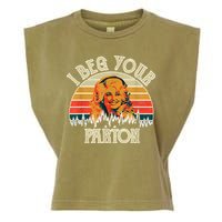 Vintage I Beg Your Parton Funny Garment-Dyed Women's Muscle Tee