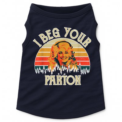 Vintage I Beg Your Parton Funny Doggie Tank