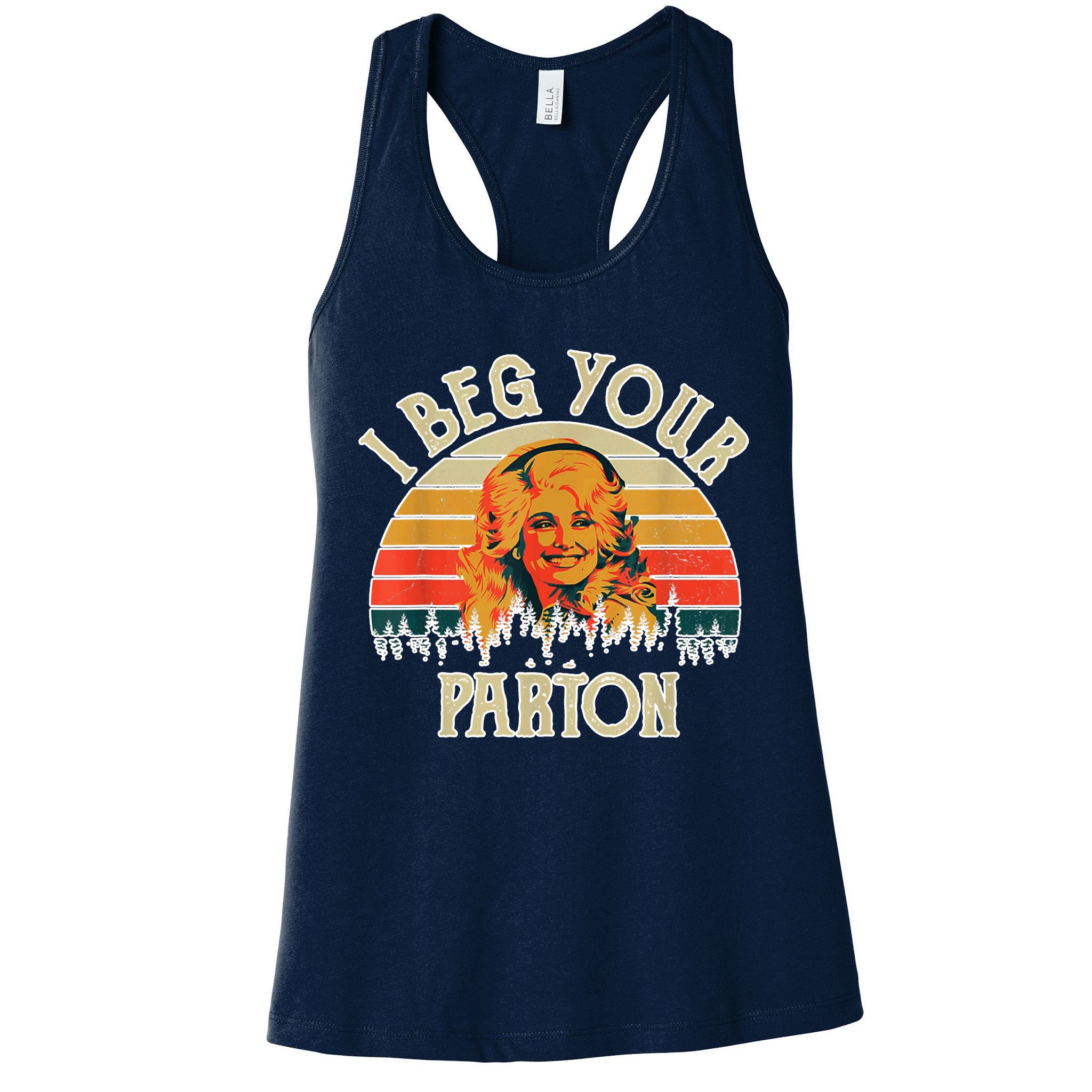 Vintage I Beg Your Parton Funny Womens Tank Top