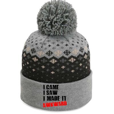 Vintage I Came I Saw I Made It Awkward Stamped The Baniff Cuffed Pom Beanie