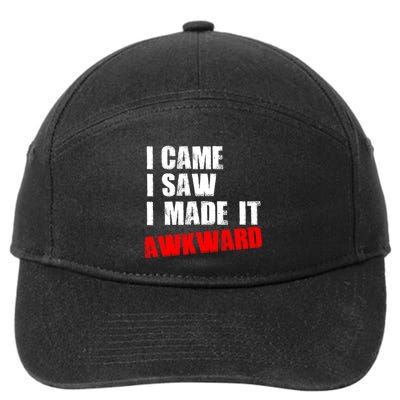 Vintage I Came I Saw I Made It Awkward Stamped 7-Panel Snapback Hat