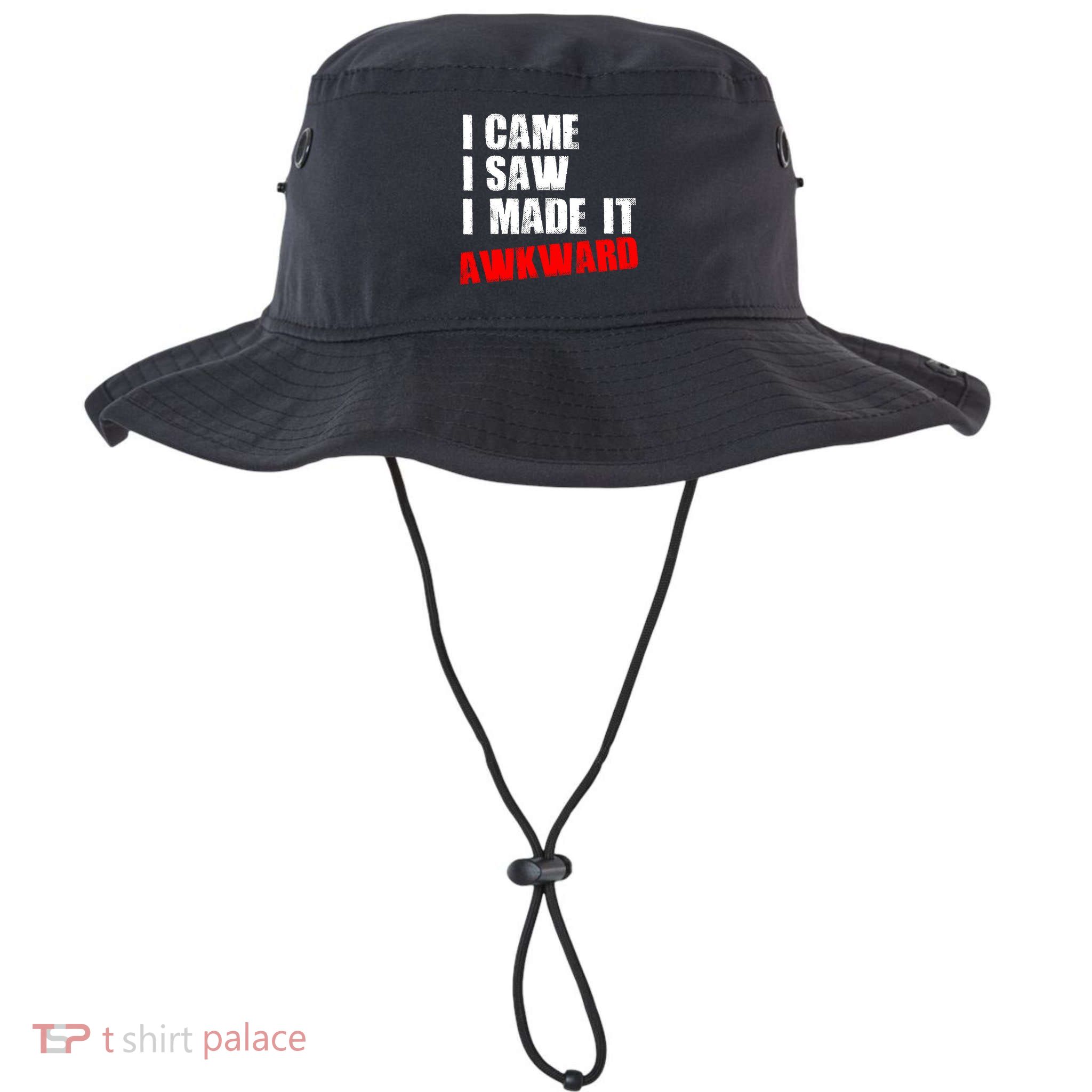 Vintage I Came I Saw I Made It Awkward Stamped Bucket Hat