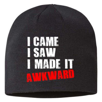 Vintage I Came I Saw I Made It Awkward Stamped Sustainable Beanie