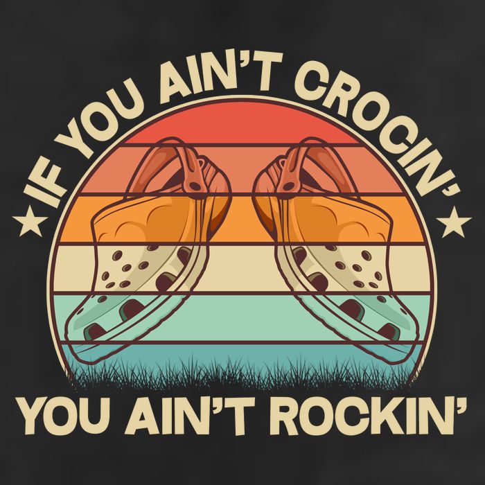 Vintage If You Ain't Crocin' You Ain't Rockin' Golf Towel