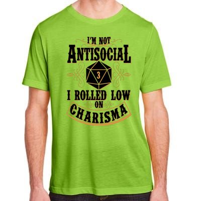 Vintage I'm Not Antisocial I Rolled Low On Charisma Adult ChromaSoft Performance T-Shirt