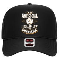 Vintage I'm Not Antisocial I Rolled Low On Charisma High Crown Mesh Back Trucker Hat