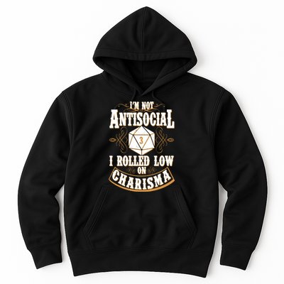 Vintage I'm Not Antisocial I Rolled Low On Charisma Hoodie