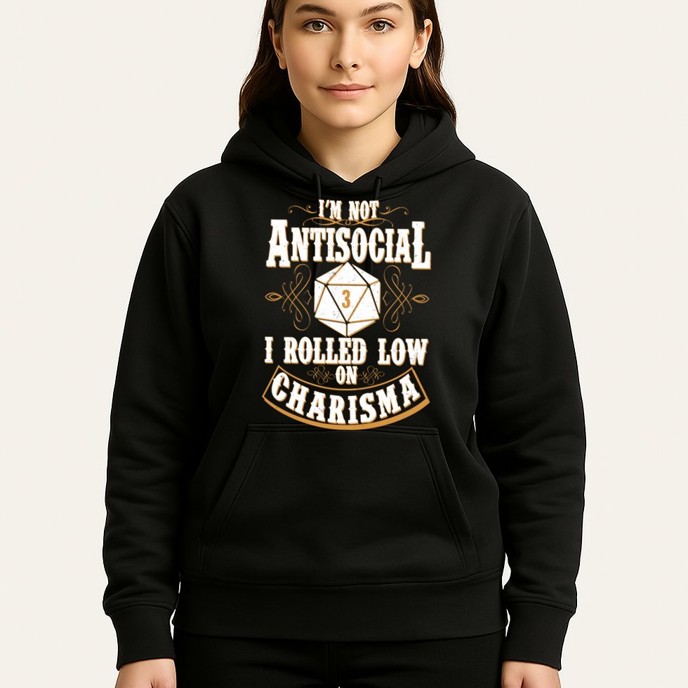 Vintage I'm Not Antisocial I Rolled Low On Charisma Hoodie