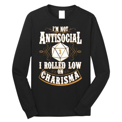 Vintage I'm Not Antisocial I Rolled Low On Charisma Long Sleeve Shirt