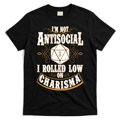 Vintage I'm Not Antisocial I Rolled Low On Charisma T-Shirt