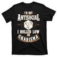 Vintage I'm Not Antisocial I Rolled Low On Charisma T-Shirt