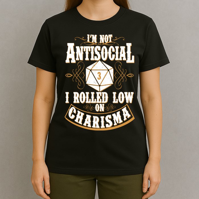Vintage I'm Not Antisocial I Rolled Low On Charisma T-Shirt