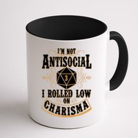 Vintage I'm Not Antisocial I Rolled Low On Charisma Mug