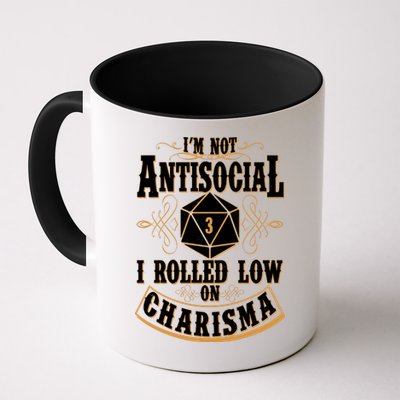 Vintage I'm Not Antisocial I Rolled Low On Charisma Mug