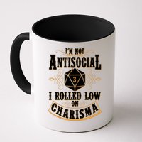 Vintage I'm Not Antisocial I Rolled Low On Charisma Mug