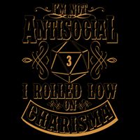 Vintage I'm Not Antisocial I Rolled Low On Charisma Mug