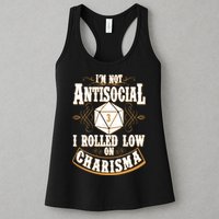 Vintage I'm Not Antisocial I Rolled Low On Charisma Womens Tank Top