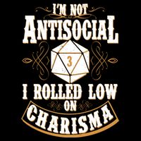 Vintage I'm Not Antisocial I Rolled Low On Charisma Baby Bodysuit