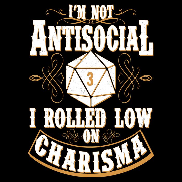 Vintage I'm Not Antisocial I Rolled Low On Charisma Baby Bodysuit