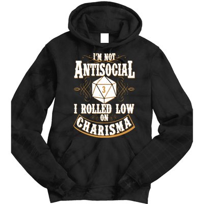 Vintage I'm Not Antisocial I Rolled Low On Charisma Tie Dye Hoodie