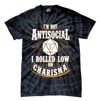 Vintage I'm Not Antisocial I Rolled Low On Charisma Tie-Dye T-Shirt