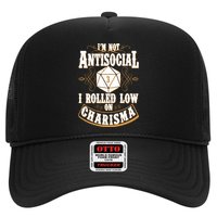 Vintage I'm Not Antisocial I Rolled Low On Charisma Trucker Hat