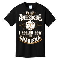 Vintage I'm Not Antisocial I Rolled Low On Charisma Kids T-Shirt