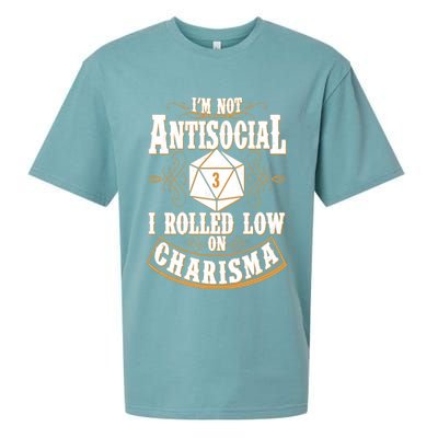 Vintage I'm Not Antisocial I Rolled Low On Charisma Sueded Cloud Jersey T-Shirt