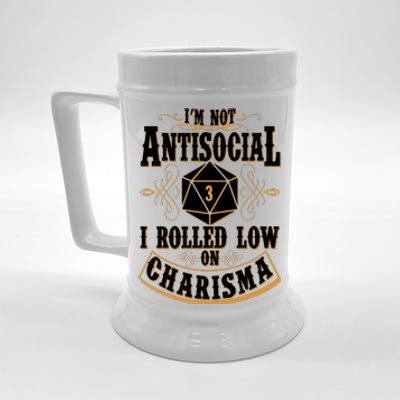 Vintage I'm Not Antisocial I Rolled Low On Charisma Beer Stein