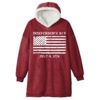 Vintage Independence Day 1776 Hooded Wearable Blanket