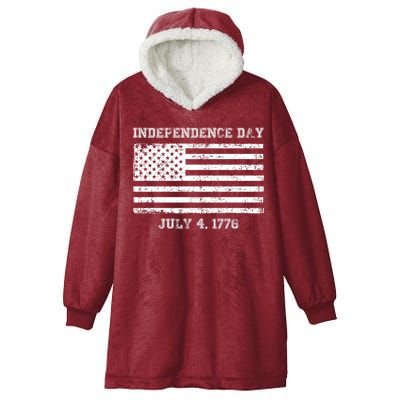 Vintage Independence Day 1776 Hooded Wearable Blanket