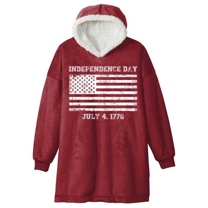 Vintage Independence Day 1776 Hooded Wearable Blanket