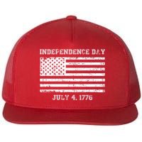 Vintage Independence Day 1776 Flat Bill Trucker Hat