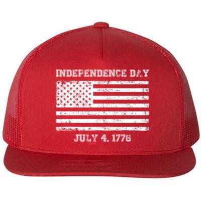 Vintage Independence Day 1776 Flat Bill Trucker Hat